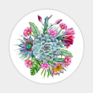 Succulents garden Magnet